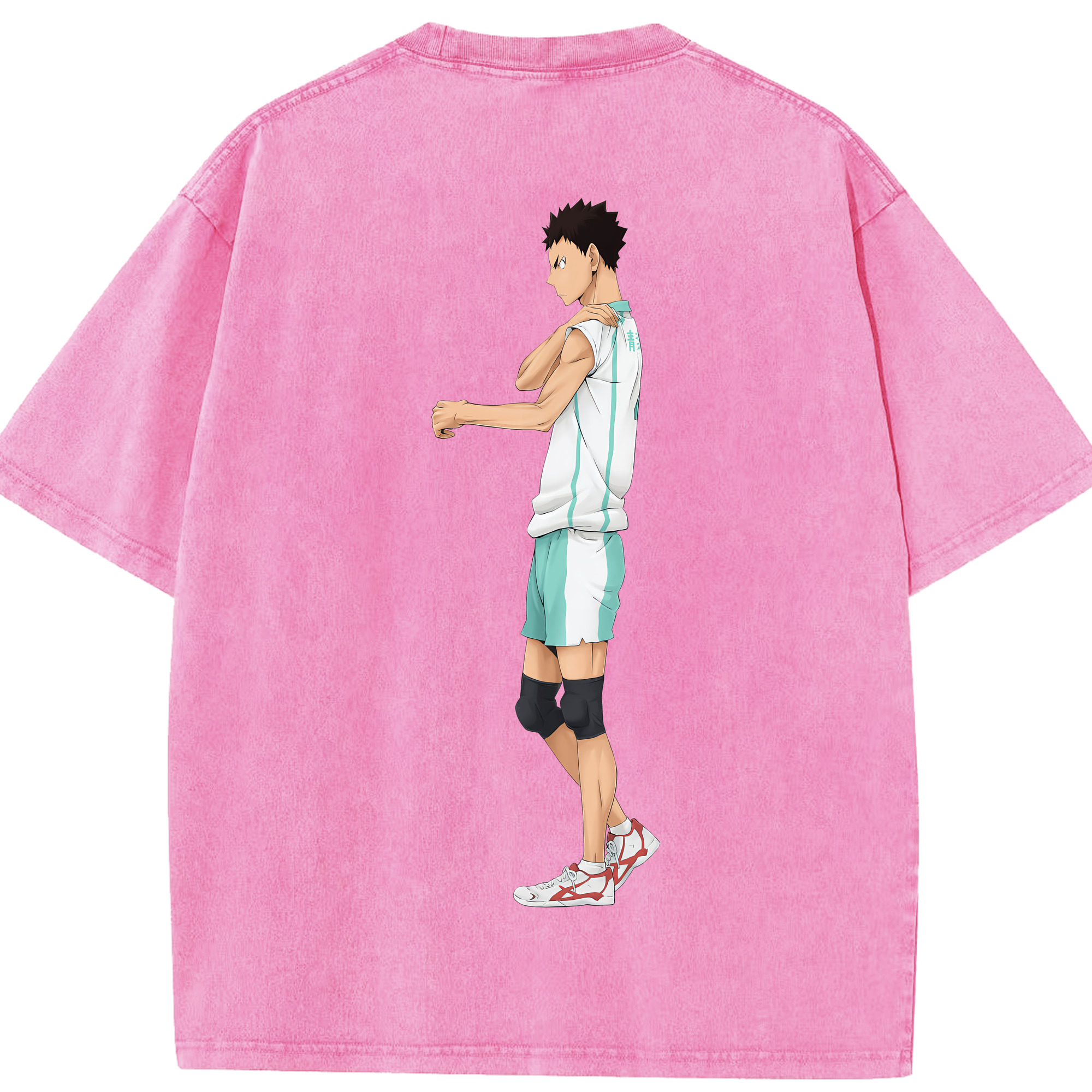 （画像用） ハイキュー!! Haikyu!! 綿100% ヴィンテージ風 半袖Tシャツ（背面プリント）